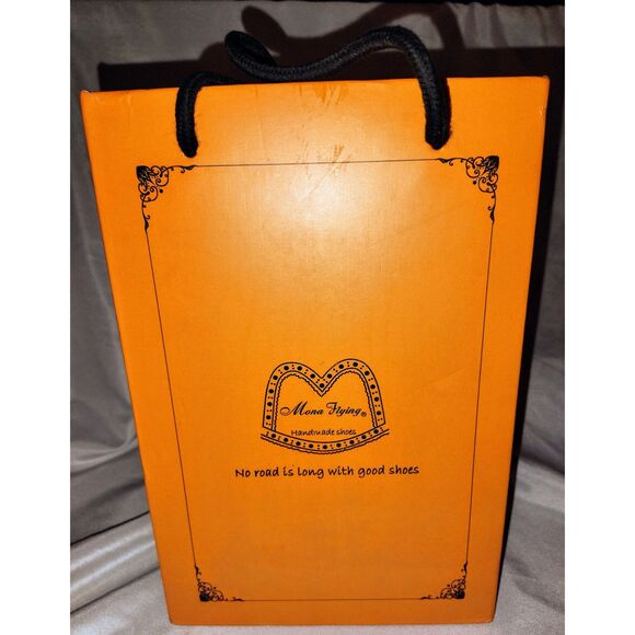 Mona Flying Handmade Shoes Leather Perforated Oxfords Brogue Derby Size 6.5 - Picture 6 of 9